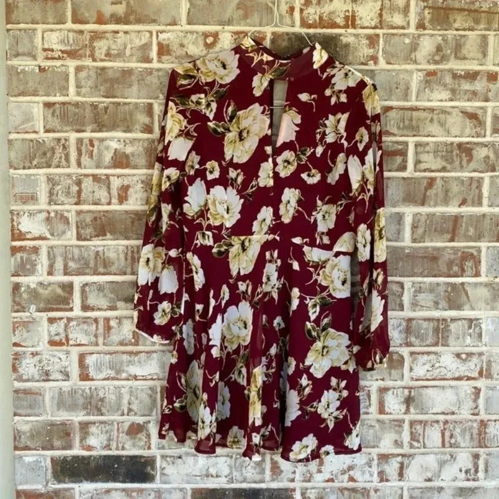 Lucca Floral High Neck‎ Mini Dress